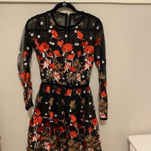 Embroidered formal Bronx and Banco dress